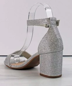 Top Moda Delia-1 Women's Single Band Low Block Heeled Dress Sandals