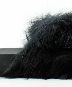 Forever Delma 32 Womens Comfort Faux Fur Slip On Slides Women's