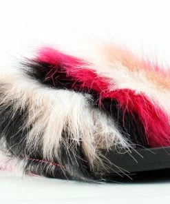 Forever Delma 32 Womens Comfort Faux Fur Slip On Slides Women's