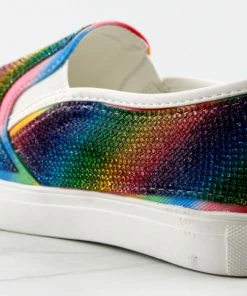 Forever Women's Design 14 Womens Rhinestone Flat Sneakers