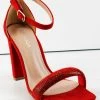 Top Moda Doc 1 Women's Strappy Rhinestone Dress Chunky Heels