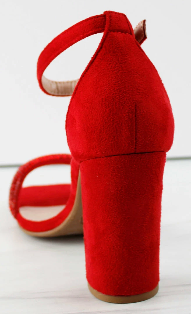 Top Moda Doc 1 Women's Strappy Rhinestone Dress Chunky Heels 3 Top Moda Doc 1 Women's Strappy Rhinestone Dress Chunky Heels