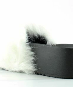 Forever Donut-30 Womens Comfort Platform Faux Fur Slides Women's