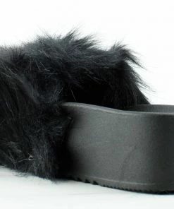 Forever Donut-30 Womens Comfort Platform Faux Fur Slides Women's