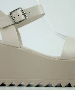 Top Moda Dot 1 Womens Platform Thin Band Ankle Strap Sandals