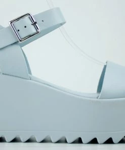 Top Moda Dot 1 Womens Platform Thin Band Ankle Strap Sandals