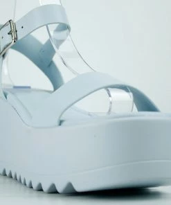 Top Moda Dot 1 Womens Platform Thin Band Ankle Strap Sandals