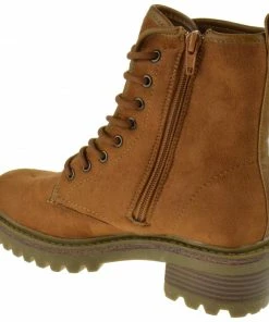 Bamboo Edison 01 Women's Lace Up Platform Boots