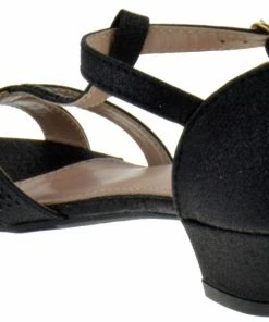 Lucky Top LIQUIDATIONS! Ekans 3K Little Girls Heeled Glitter Dress Sandals