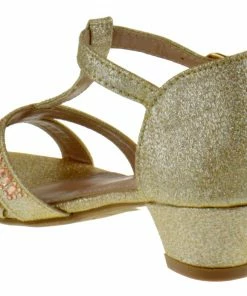 Lucky Top LIQUIDATIONS! Ekans 3K Little Girls Heeled Glitter Dress Sandals