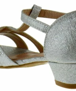 Lucky Top LIQUIDATIONS! Ekans 3K Little Girls Heeled Glitter Dress Sandals