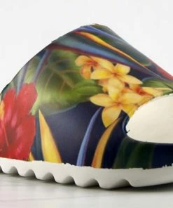 Cape Robin Women's Elina Womens Decorative Casual Horizontal Grooved Outsole Slides