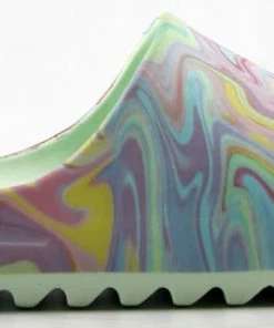 Cape Robin Women's Elina Womens Decorative Casual Horizontal Grooved Outsole Slides