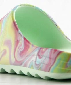 Cape Robin Women's Elina Womens Decorative Casual Horizontal Grooved Outsole Slides