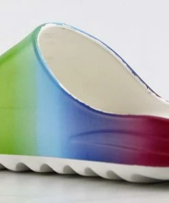 Cape Robin Women's Elina Womens Decorative Casual Horizontal Grooved Outsole Slides