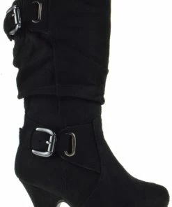 Link Girl's Elvina 33K Girls Buckle Mid Calf Dress Boots