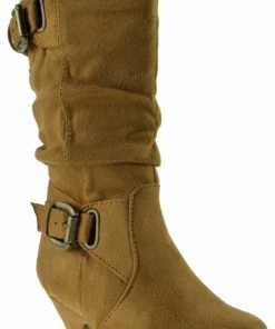 Link Girl's Elvina 33K Girls Buckle Mid Calf Dress Boots