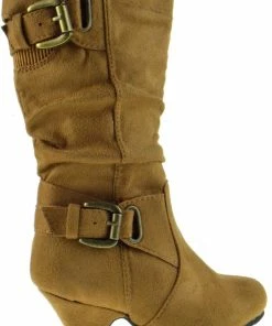 Link Girl's Elvina 33K Girls Buckle Mid Calf Dress Boots
