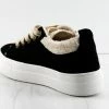 Cityclassified Women's Endear Womens Lace Up Shearling Low Top Sneakers