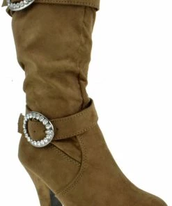 Lucita Girls Clearance EQ 42KM Little Girls Buckled Rhinestone Heeled Boot