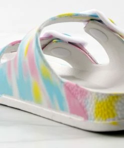 YOKI Estee Y Little Girls Two Strap Buckle Embellished Slip On Sandals