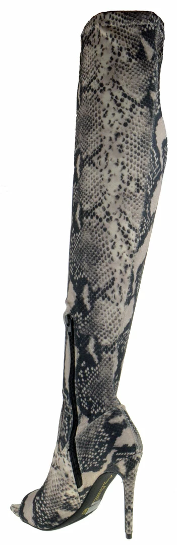 Anne Michelle Exception 23 Women's Over The Knee Peep Toe Stiletto Heeled Boot 1 Anne Michelle Exception 23 Women's Over The Knee Peep Toe Stiletto Heeled Boot