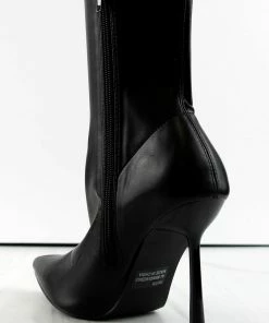 Mixxshuzz Faith Womans Stiletto Heeled Pointed Toe Ankle Boots