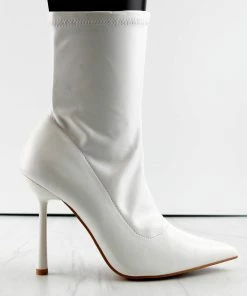 Mixxshuzz Faith Womans Stiletto Heeled Pointed Toe Ankle Boots