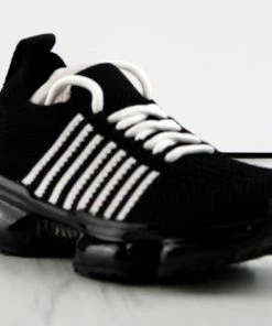 Link Flow-18K Little Girls Fly Knit Tie Up Athletic Sneakers