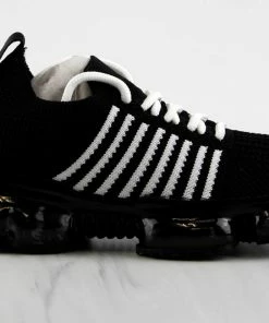 Link Flow-18K Little Girls Fly Knit Tie Up Athletic Sneakers