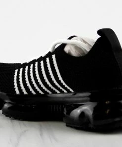 Link Flow-18K Little Girls Fly Knit Tie Up Athletic Sneakers