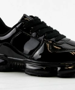 Forever Women's Flow 27 Womens Patent Lace Up Sneakers