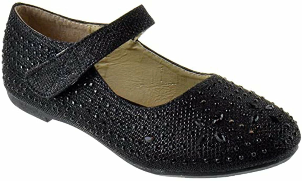 Lucita FU 036KM Little Girls Rhinestone Embellished Ballerina Flat 1 Lucita FU 036KM Little Girls Rhinestone Embellished Ballerina Flat