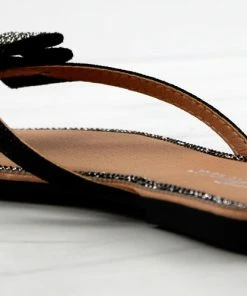 Forever Fannie 102 Womens Rhinestone Bow Embellished Thing Strap Sandals