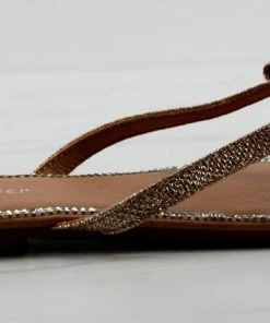 Forever Fannie 102 Womens Rhinestone Bow Embellished Thing Strap Sandals