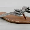 Forever Fannie 102 Womens Rhinestone Bow Embellished Thing Strap Sandals