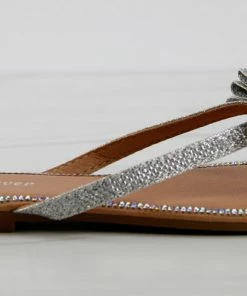 Forever Fannie 102 Womens Rhinestone Bow Embellished Thing Strap Sandals