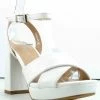 Top Moda Finn 40 Womens Wide Cross Band Platform Block Heel Sandals Women's