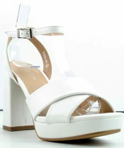 Top Moda Finn 40 Womens Wide Cross Band Platform Block Heel Sandals Women's