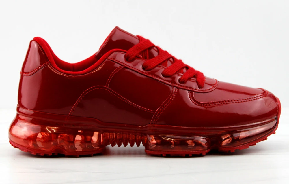 Forever Women's Flow 27 Womens Patent Lace Up Sneakers 7 Forever Women's Flow 27 Womens Patent Lace Up Sneakers