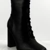 Top Moda Women's Flynn-1 Womens Lace Up Block High Heel Boots
