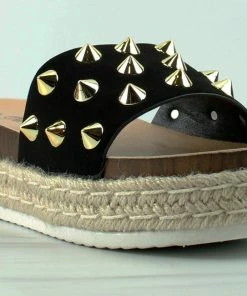 Forever Women's Freedom 16 Womens Platform Studded Espadrille Sandals