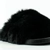 Lucita Furry-601 Womens Faux Fur Rhinestone Slides