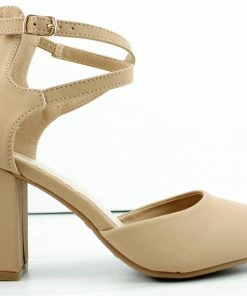 Top Moda Gallery 1 Women's Closed Toe Strappy Block Dress Heels