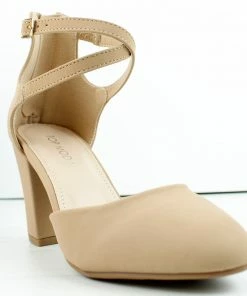 Top Moda Gallery 1 Women's Closed Toe Strappy Block Dress Heels