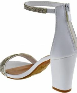 Top Moda Gallery 45 Womens Strappy Rhinestone Dress Heels Women's