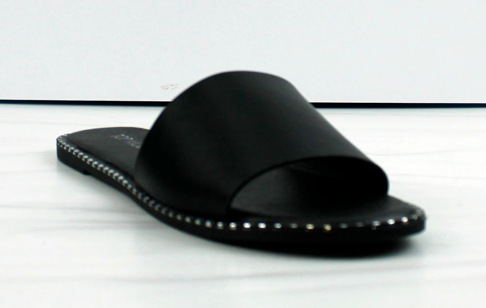 Top Moda Gateth-1 Womens Rivet Detailed Slip On Sandals 1 Top Moda Gateth-1 Womens Rivet Detailed Slip On Sandals