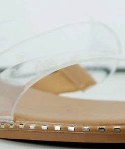 Top Moda Gateth 33 Women's Rivet Detailed Double Band Slip On Sandals