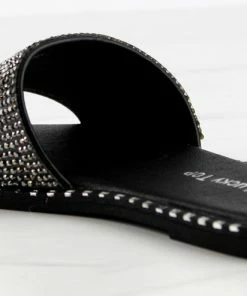 Lucky Top Girl's Gateth 56K Little Girls Rhinestone Embellished Flat Slip On Sandals