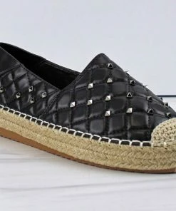 Top Moda Gia-91 Womens Studded Espadrille Flats Women's
